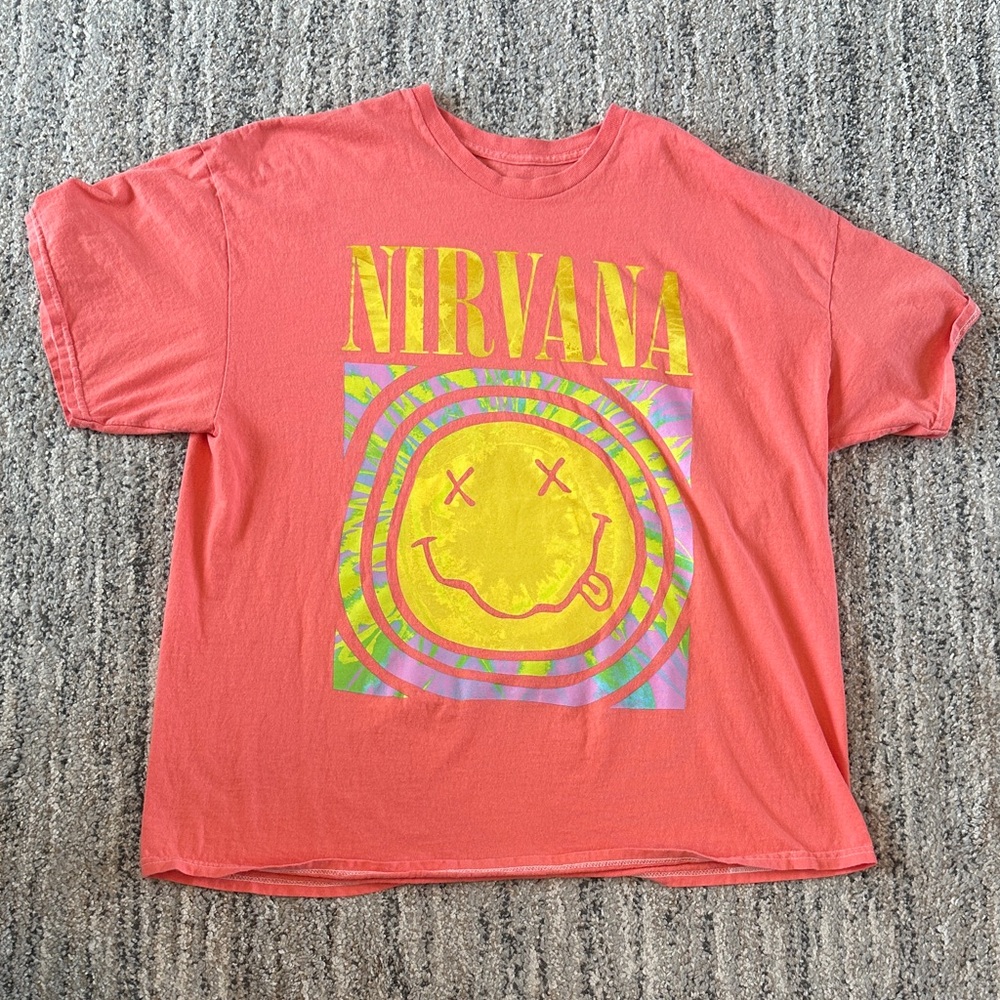 Altar’d State Coral Nirvana Oversized Graphic Tee - Picture 2 of 5